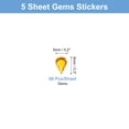 thumbnail image 2 of Uxcell 440 Pcs Gemas Stickers para Manualidades, 5 Hojas de Gemas Autoadhesivas, Gotas Brillantes de Strass, Multicolor, 2 of 5