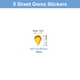 thumbnail image 2 of Uxcell 440 Pcs Gemas Stickers para Manualidades, 5 Hojas de Gemas Autoadhesivas, Gotas Brillantes de Strass, Multicolor, 2 of 5