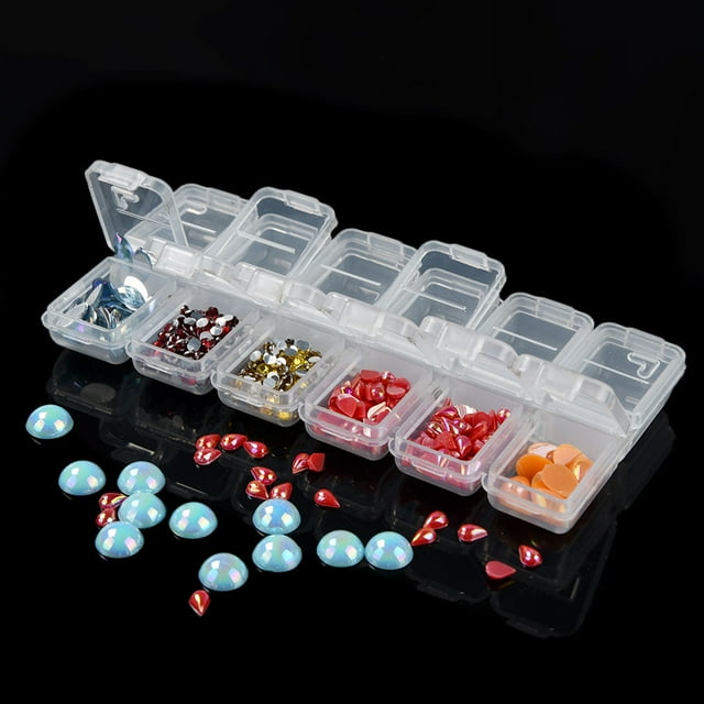 maskred 1-64Slots Painting Tool Box Embroidery Case Geometric Jewelry Storage No.02