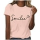 thumbnail image 2 of Fiudx Ofertas Del Día Top/Camisa de Manga Corta con Cuello Redondo y Estampado de Letras para Mujer, 2 of 4