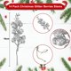 thumbnail image 2 of Rama de acebo navideña con bayas artificiales, bola de acebo con purpurina plateada para decoración, coronas, guirnaldas para árboles de Navidad, manualidades, 2 of 5
