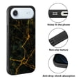 thumbnail image 2 of WIRESTER Shockproof Soft Rubber Cover Case for Apple iPhone 17 Air 6.6" 2025, Black Marble Gold Veins, 2 of 5