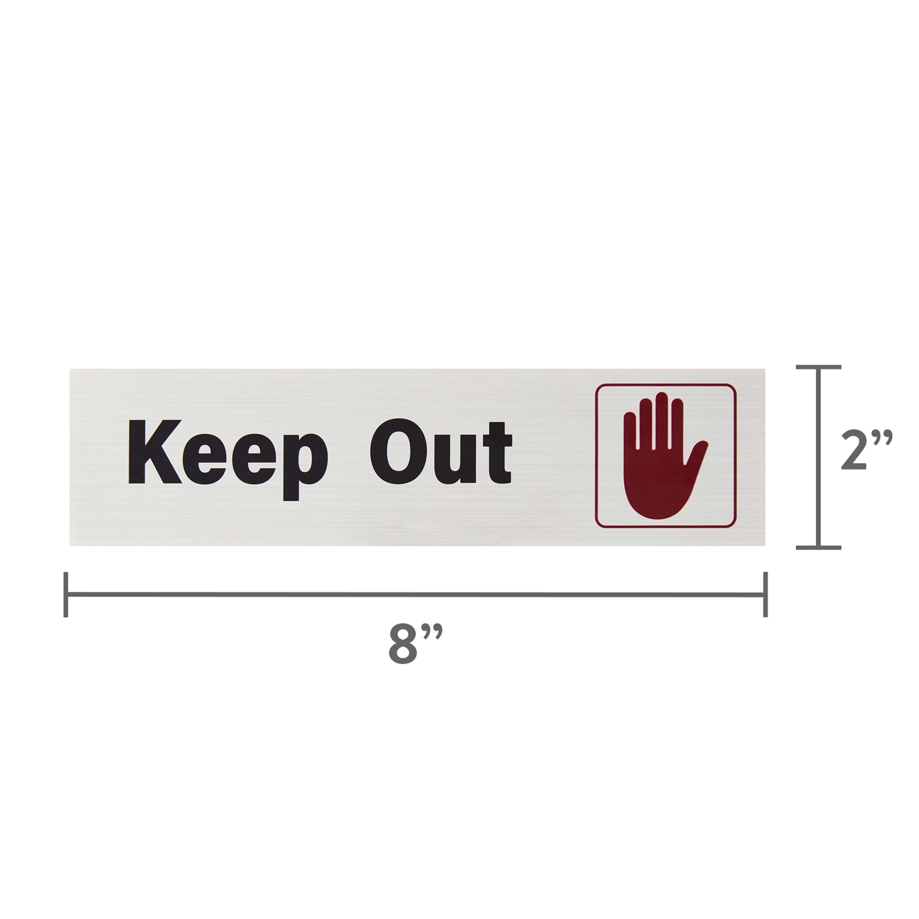 (6 pack) Pen+Gear KEEP OUT Sign, 2×8 Inches, High Visibility, Bold Black & Red, Durable Mylar, Universal Applications