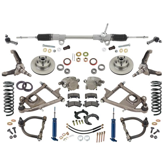 Mustang II IFS Hub-to-Hub Independent Front End Suspension Kit, Tubular Control Arms, 500 Rated Coilovers, Manual Rack, 5 x 4-1/2" Bolt Pattern
