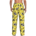 thumbnail image 3 of Uemuo Honeybee Pattern Men's Wide Leg Palazzo Lounge Pants with Pockets Light Weight Loose Comfy Casual Pajama Pants-Large, 3 of 9
