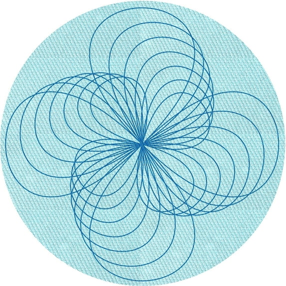 Ahgly Company Indoor Square Patterned Blue Diamond Blue Area Rugs, 3' Square