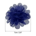 thumbnail image 2 of Uxcell 2.8" Chiffon Flowers Mesh Fabric Flowers Sewing Fabric Appliques Dark Blue 10 Pcs, 2 of 6