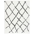 thumbnail image 2 of SAFAVIEH Berber Bentley Geometric Shag Area Rug, Creme/Brown, 8' x 10', 2 of 12