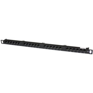 - StarTech.com 24 Port 0.5U Cat5e Patch Panel - RJ45 Ethernet Rackmount Cat 5e 110 Patch Panel - 24 x RJ-45 NETWORK PATCH PANEL