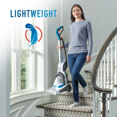 Hoover - PowerDash Corded Upright Deep Cleaner - White/Blue