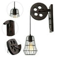 thumbnail image 6 of LED Wall Chandelier Metal Cage Shade 110-220V E27 For Indoor / Outdoor Lighting Farmhouse Vintage Wall Light Loft Hallway Rustic Lifting Pulley Wall Sconce Farmhouse Hallway Loft Rustic High Quality, 6 of 6