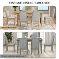 thumbnail image 5 of 7-Piece Farmhouse Dining Set Classic Rustic Table and 6 high-back design Chairs for Dining Room, Kitchen (Natural Wood Wash), 5 of 9