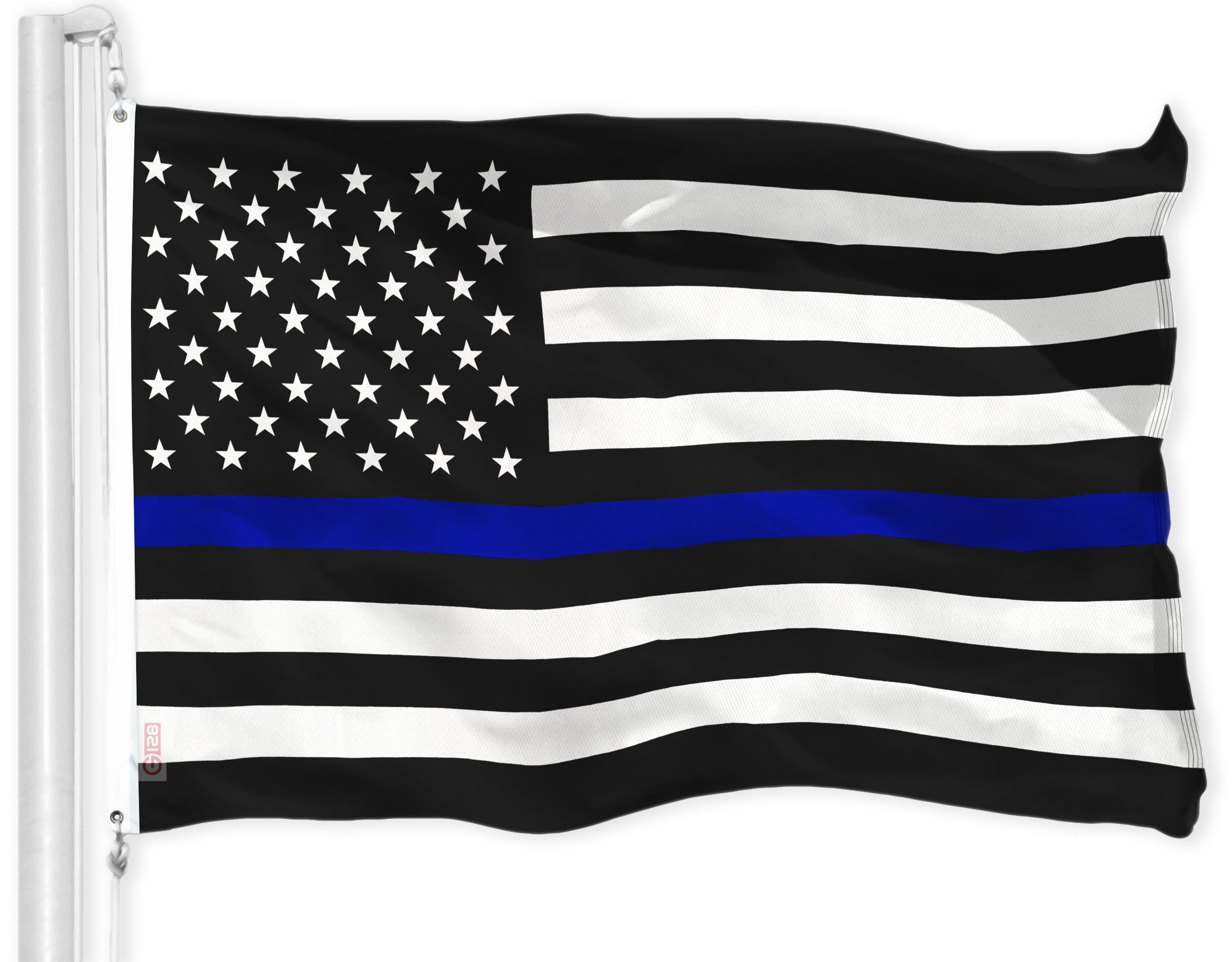 G128 - 3'x5' USA America Flag 150D Polyester & 3'x5' Thin Blue Line Flag 150D