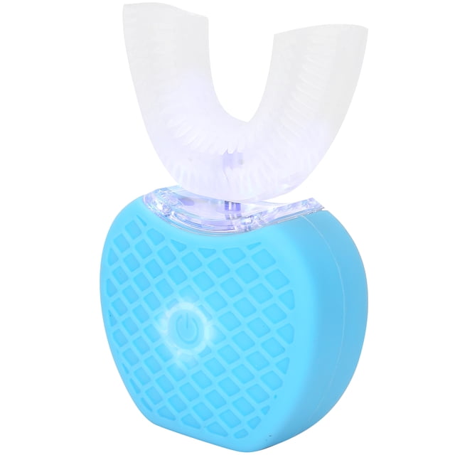 Cepillo de dientes en forma, cepillo de dientes eléctrico en forma de U Tipo de dientes Cepillo de dientes blanqueador Cepillo de dientes de silicona en forma Salida de alta intensidad