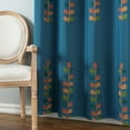 thumbnail image 7 of VOGOL Dark Blue Curtains for Bedroom, Colorful Leaves Print Grommet Top Drapery Panels for Living Room, Farmhouse Window Treatment Set 96 Inch Length for Hallway Closet 2 Panels, 52 x 96, 7 of 7