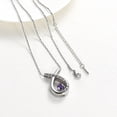 thumbnail image 3 of Twisted Teardrop with Crystal Pendent for Ashes and Chain Cremation Jewelry for Ashes Holder Necklace for Ashes of Loved One Memorial Jewelry for Woman, 3 of 6