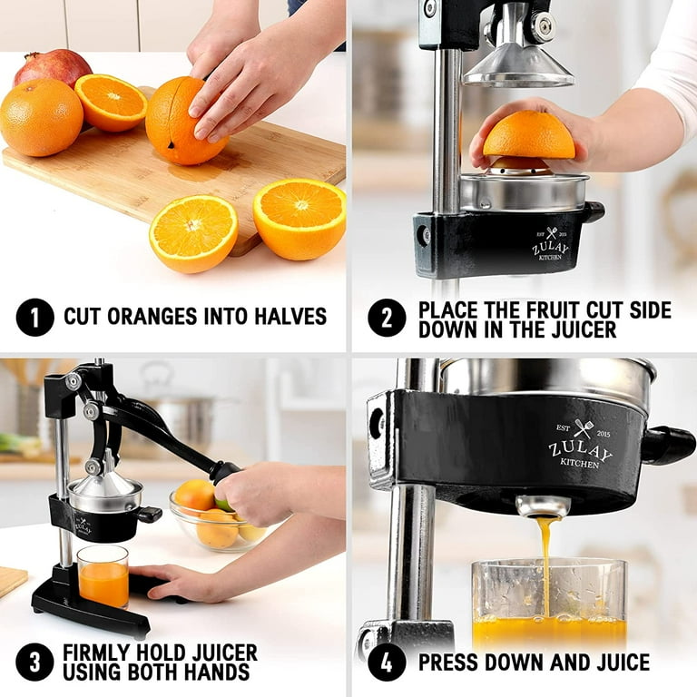 Junkfood1セット＋ブラック1本 Zulay Kitchen Large Manual Citrus Juicer Press - Heavy Duty