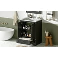 thumbnail image 5 of Lisonu 24-Inch Bathroom Vanity with Ceramic Sink, Black Modern Cabinet with Soft Close Doors, Adjustable Shelves, Silver Handles for Small Bathroom Storage, 5 of 25