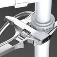 thumbnail image 3 of yeacher Compact Aluminum Alloy Wrench for Plumbing & Faucet Installation - 6-68mm Adjustable Jaw, Short Handle Design, Laser Scale Precision, Multi-Purpose Tool for Tight Spaces (Silver/Black), 3 of 6