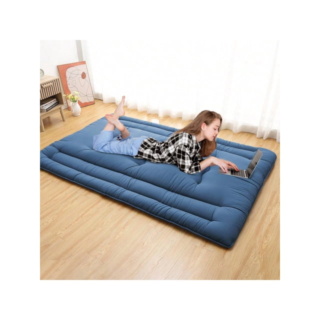 Eastvita Full Size Futon Mattress - Foldable/Roll - Up Japanese Style Sleeping Mattress for Adults/Ideal for Dormitory/RV Travel//Camping