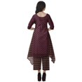 thumbnail image 4 of Moomaya Indian Tunic Printed Kurti Kurta Set Women Asymmetric Kurti With Pant, 4 of 6