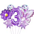 thumbnail image 1 of Decoraciones para fiestas JNNIMTRDAE Purple Butterfly, tercer cumpleaños, 1 of 5