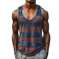 thumbnail image 2 of Yaoyar Men's Sleeveless Tank Top Oversize Stylish Colorblock Summer Beach Vest Muscle Fit Loose Workout Gym Undershirts Tees, 2 of 3