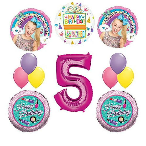JoJo Siwa Party Supplies Dream Crazy Big 5th Birthday Balloon Bouquet
