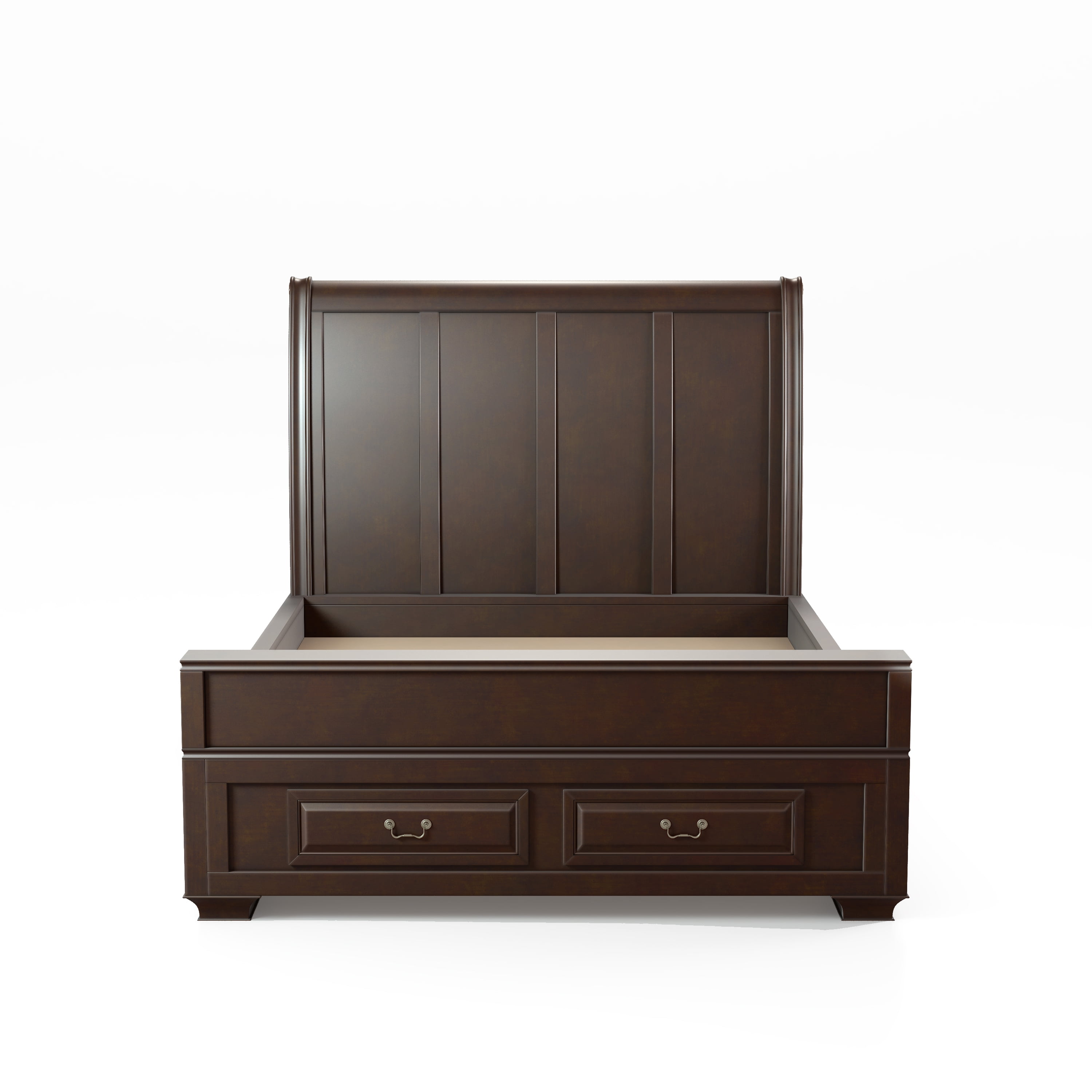 Furniture of America Damien Platform Bed, Eastern King, Brown Cherry
