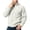 White, variant on Iroehba Men's Fleece Sweatshirts Solid Half Zip Mock Neck Relaxed Cut Set-In Long Sleeve Pullover Top, with Kangaroo Pocket for Versatile Casual Outfit