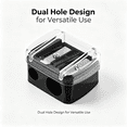 thumbnail image 3 of EXLEAF 2026 New Makeup Pencil Sharpener Eyeliner Sharpener Lip Pencil Sharpener Cosmetic Pencil Sharpener Dual Sharpener for Home, Travel, Salon, Makeup Kit, Beauty Studio (Black), 3 of 6