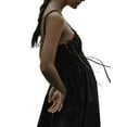 thumbnail image 2 of GXFC Women Slip Swing Dress Spaghetti Straps Black Cami Dress Summer Loose Smocked A-line Midi Dress Sundress for Women Beach, 2 of 5