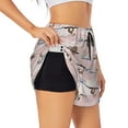 thumbnail image 2 of Disketp Cloud Sloth Print Women's Shorts Workout Shorts for Athletic Gym Running Shorts with Phone Pockets Large, 2 of 8