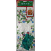 25pcs Flat Christmas Holiday Cello/Cellophane/Loot Treat Bag with Ties Large 5x11"  Merry and Bright