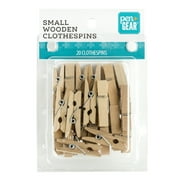 Pen + Gear Wood Clothespins with Spring, 20-Pack, 3.4-cm Length,Brown (File & Paper Fasteners)