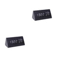 thumbnail image 4 of Cateissary Práctico reloj de escritorio digital con alarma personalizada y visualización de fecha Despertadores digitales LED negro negro 2Conjunto, 4 of 6