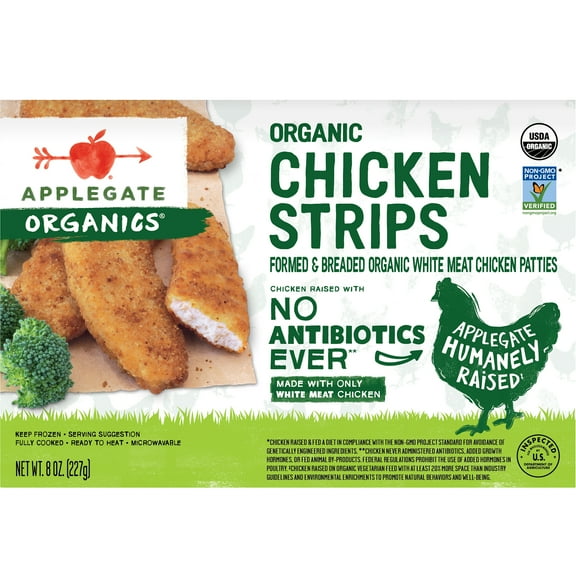 Applegate Organic Chicken Strips, 8oz (Frozen)