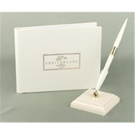 Hortense B. Hewitt 35508 50th Anniv Small Ivory Guest Book