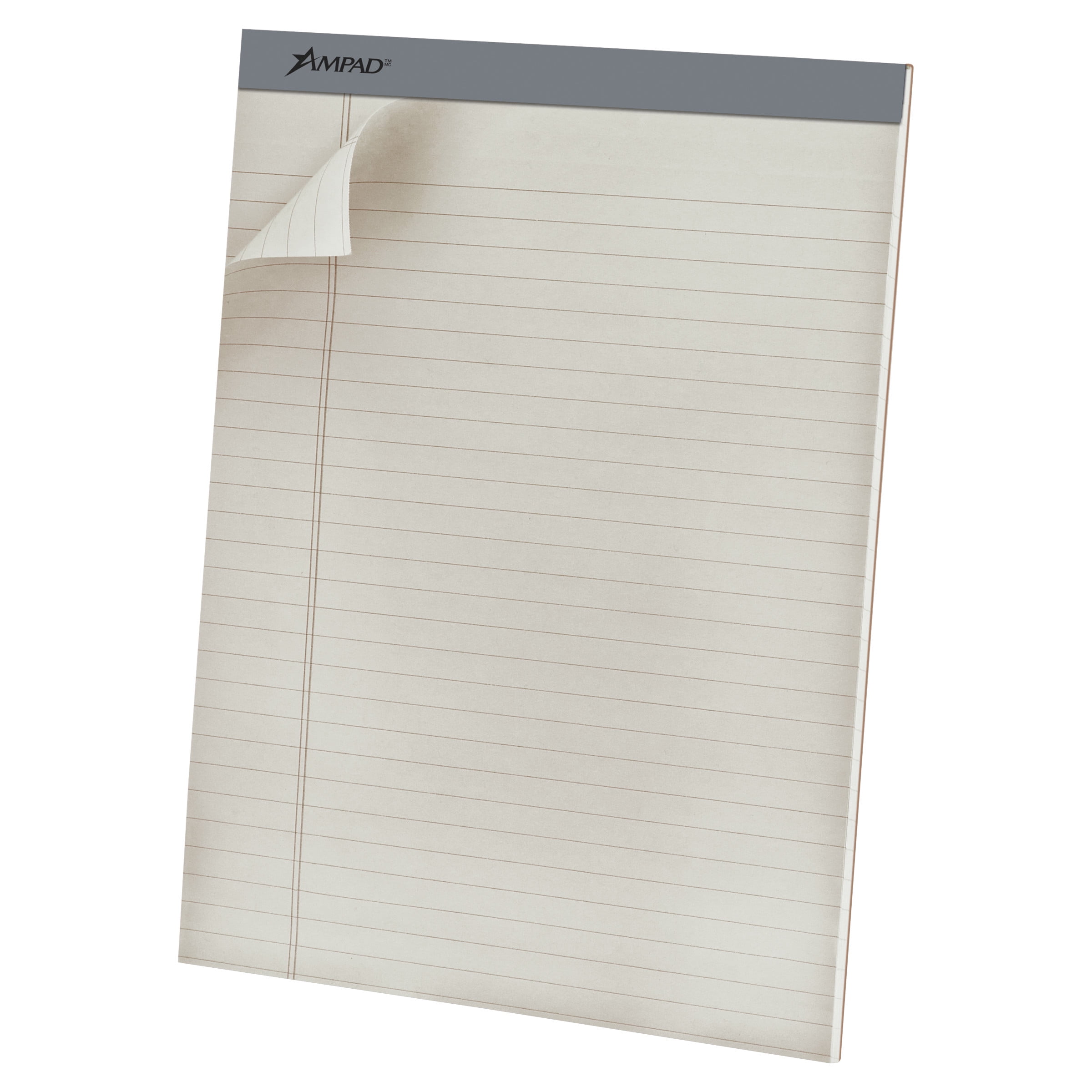 White Basics Legal/Wide Ruled 8-1/2 by 11-3/4 Legal Pad 50 sheets per pad, 12 pack 