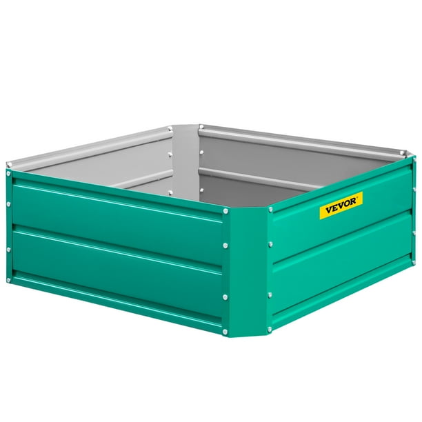 VEVORbrand Raised Metal Garden Bed, 32"x32"x12" Steel Garden Bed Square