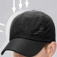 thumbnail image 4 of Naierhg Baseball Hat Unisex Quick-Dry Golf Fishing Hat Breathable Mesh Adjustable Men Women Letter Design Summer Sun Protection Hat Outdoor Black, 4 of 8