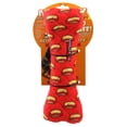 thumbnail image 4 of Mighty Bone Red Durable Squeaky Fleece No Stuff 2-Pack Dog Toy, 4 of 9