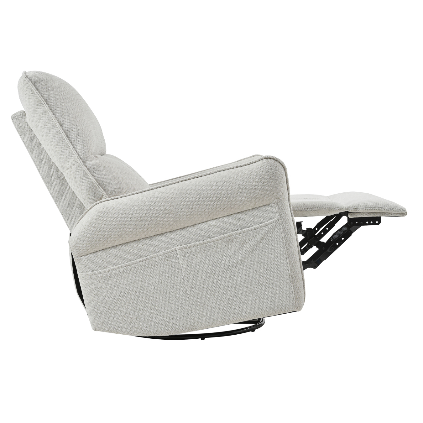 360° Swivel Rocker Recliner Chair, Swivel Nursery Rocking Chair w/Pull Lever, Glider Chair, Modern Rocking Swivel Recliner Chair for Bedroom, Living Room Chair Home Theater Seating