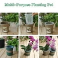 thumbnail image 4 of COSTYLE 5 Pack 6.3 Inch Clear Nursery Pots with Drainage and Saucers, Durable Clear Plant Pots, Seed Starting Pots, 4 of 4