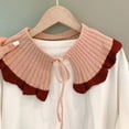 thumbnail image 4 of Detachable Knitted Dickey Collar Crop Top Mini Cape Half Shirt Blouse Collar for Women Girl, 4 of 7