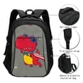 thumbnail image 3 of Easygdp Dinosaur Super Hero Cartoon Mochila para Laptop de Viaje con Puerto USB, Mochila para Laptop con Puerto de Carga USB para Mujeres y Hombres, 3 of 7