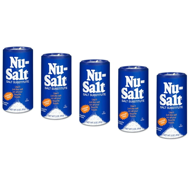 NuSalt Salt Substitute (Sodum Free), 3 Oz. Pack of 5