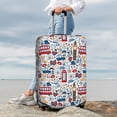 thumbnail image 4 of Uemuo London Symbols1 Printed Washable Luggage Cover - Fashion Suitcase Protector Fits 18-32 Inch Luggage -X-Large, 4 of 9