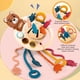 thumbnail image 1 of Juguetes Sensoriales De Cuerda Juguetes de educación temprana Montessori de silicona ligera para regalos de niños (oso), 1 of 8