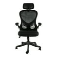 thumbnail image 2 of Elama High Back Adjustable Mesh and Fabric Office Chair in Black and Gray with Adjustable Head Rest, 2 of 5